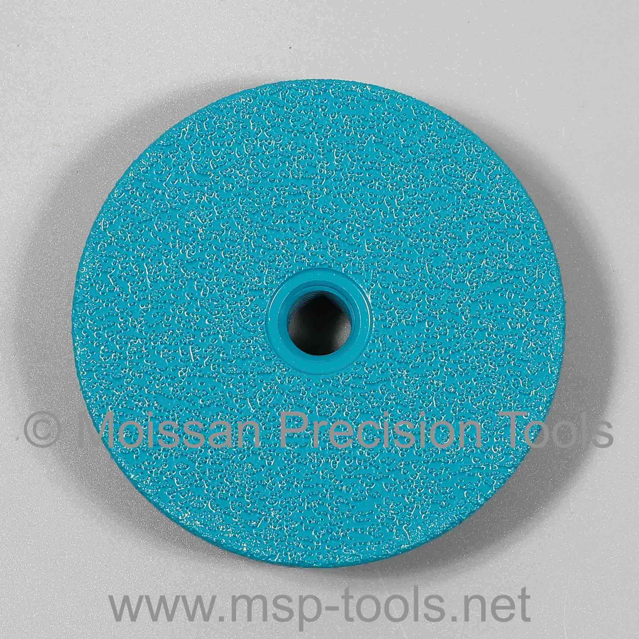 Flat grinding wheel with connector